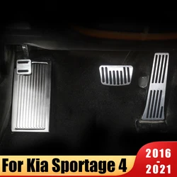 ペダル,フットレスト,滑り止めパッド,Kia Sportage 4 ql 2016 2017 2018 2019 2020,アクセサリー用の燃料ブレーキフットレスト