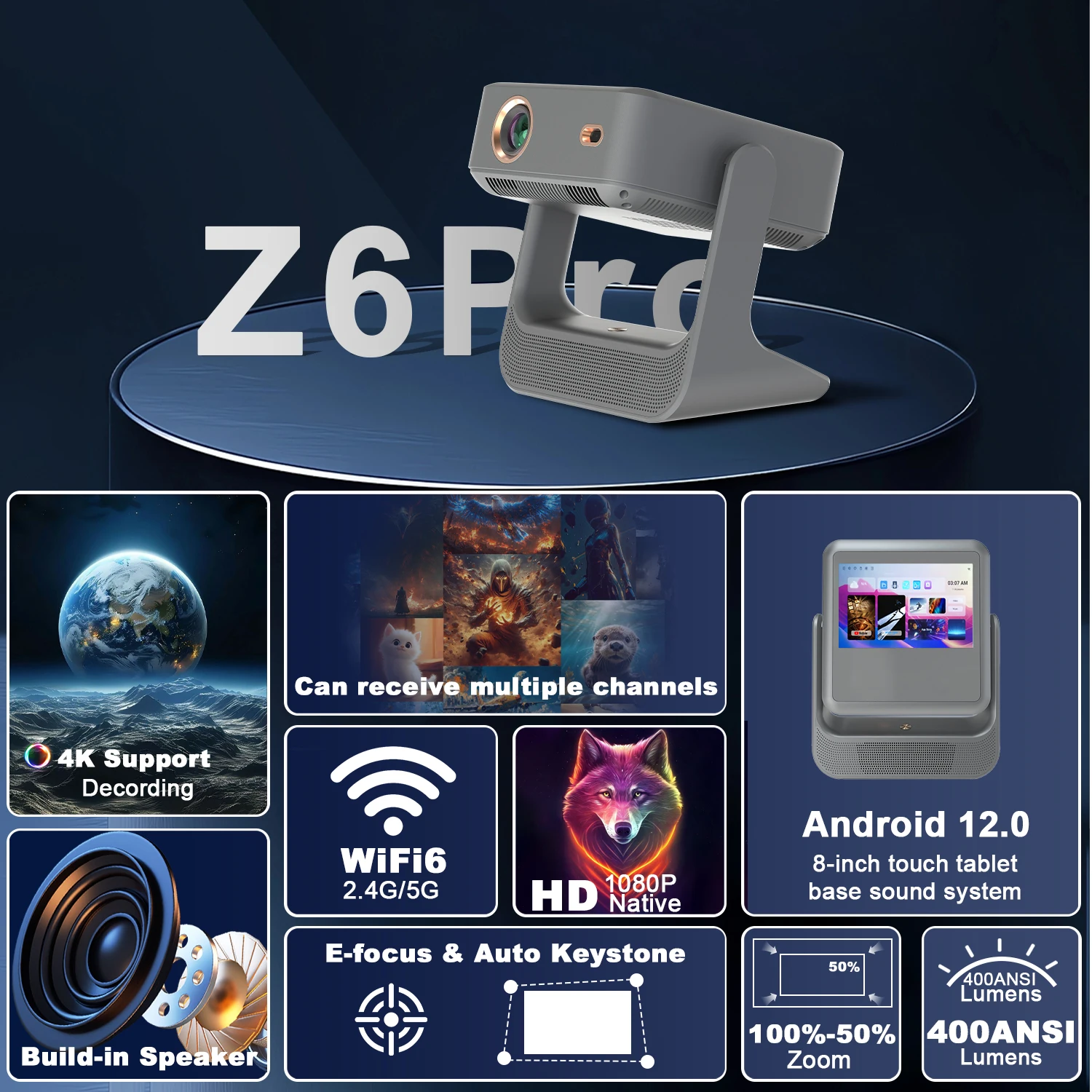 Projector, 4K Smart… - image