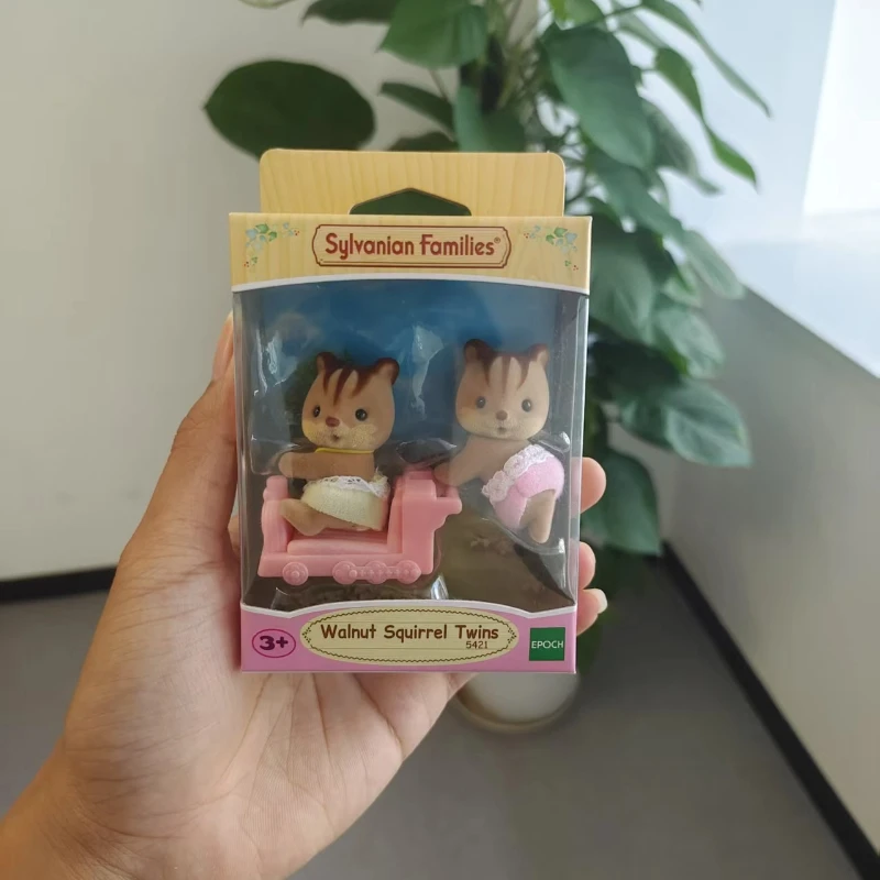 실바니안 가족 아기 침대 자동차 쌍둥이 북극곰 토끼 귀여운 시뮬레이션 장난감 피부 친화적 인 표면 무리 놀이 집 선물