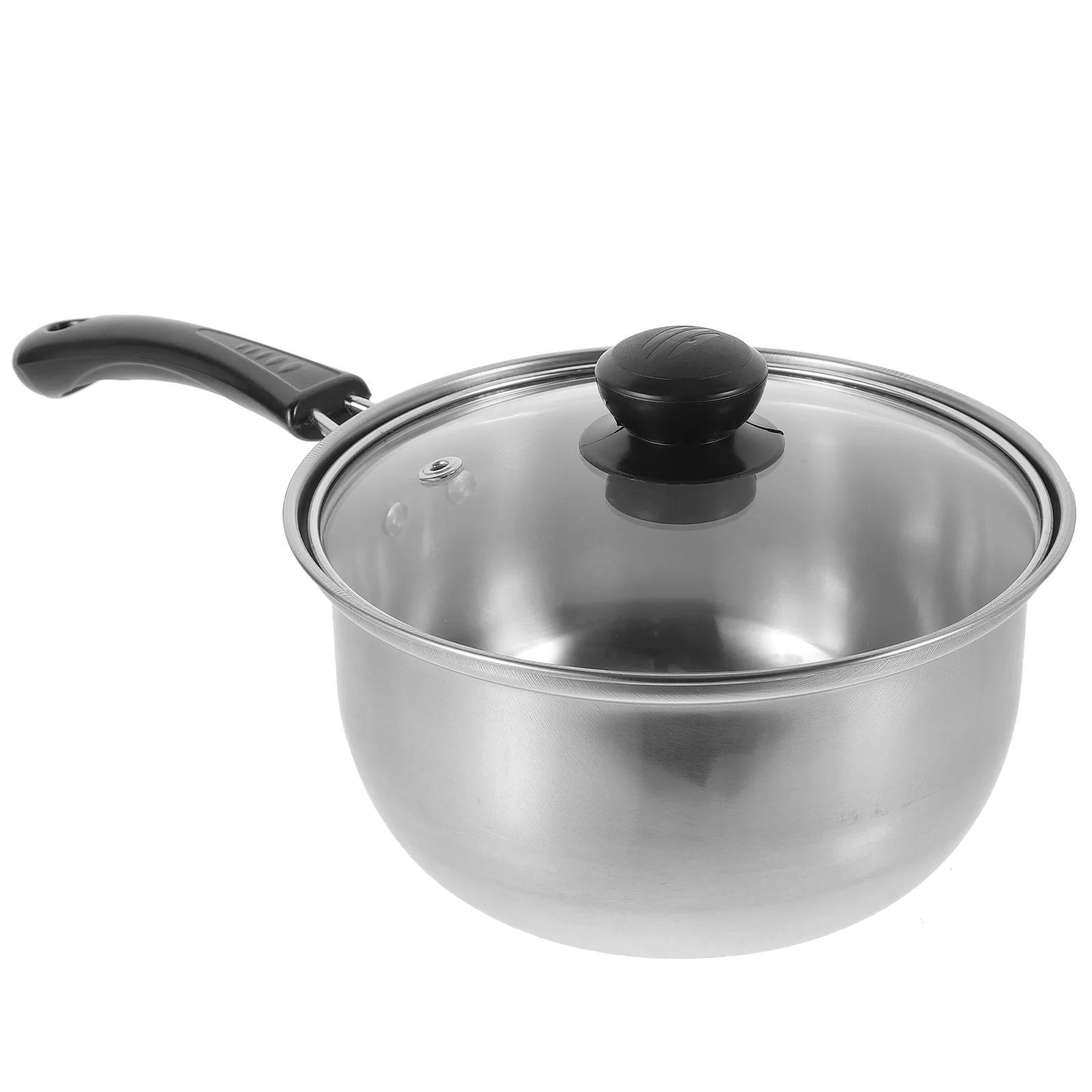 

Saucepan Small Cooking Stainless Steel Boil Soup with Lid Stovetop Design