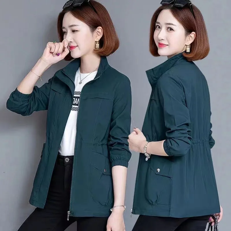 Spring Women's Jackets 2023 New Causal Windbreaker Famale Thin Basic Coat Lightweight Jacket Outwear Women Clothing