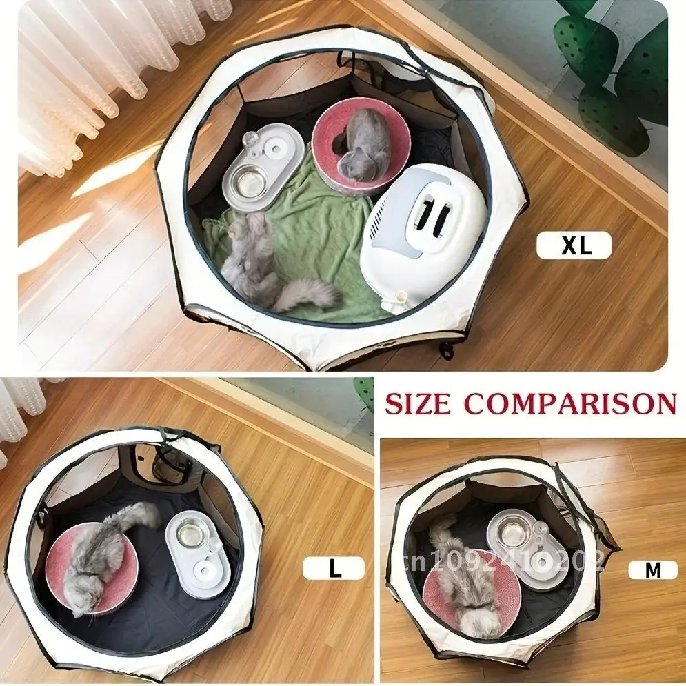 

Portable Foldable Pet Tent Kennel Octagonal Fence Shelter Puppy Easy Easy Cat Large Dog To Cages Fences Use Operation Outdoor