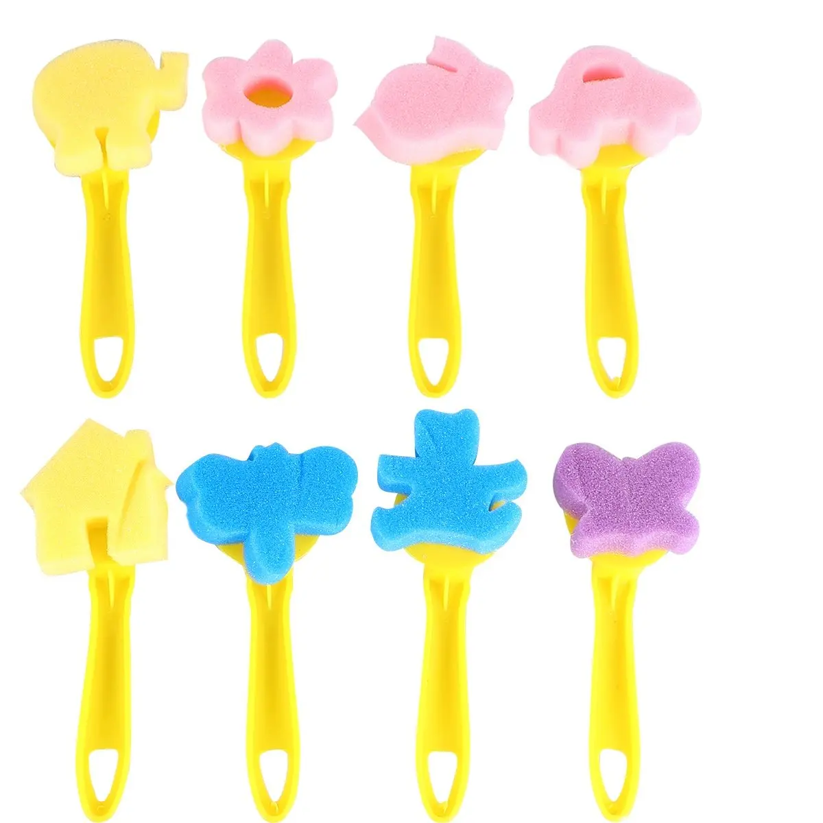 

25Pcs Colorful Art Painted Sponge Brushes Set Kids Educational Graffiti Drawing DIY Craft Supplies Art Painting Sponge Brush