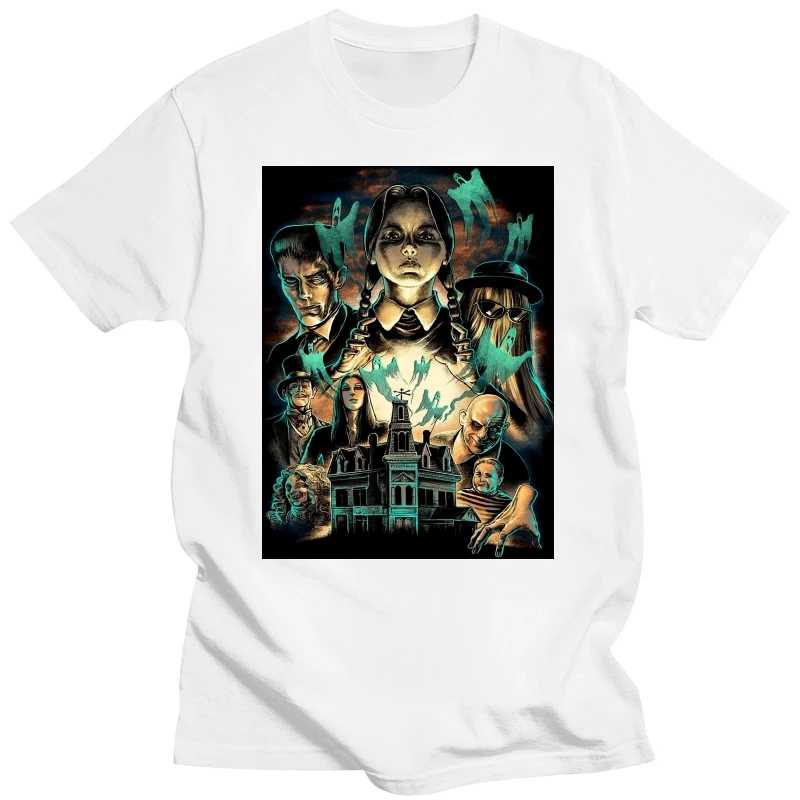 The Addams familly V1 BLACK T SHIRT ALL SIZES S-5XL Christina Ricci Ra&uacutel Juliá