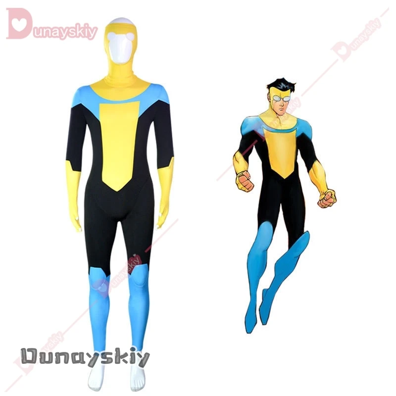 Mark Cosplay Grayson Jumpsuits Costume Cartoon Invincible Roleplay Outfits Male Disguise Bodysuit Halloween Anime Party Suit