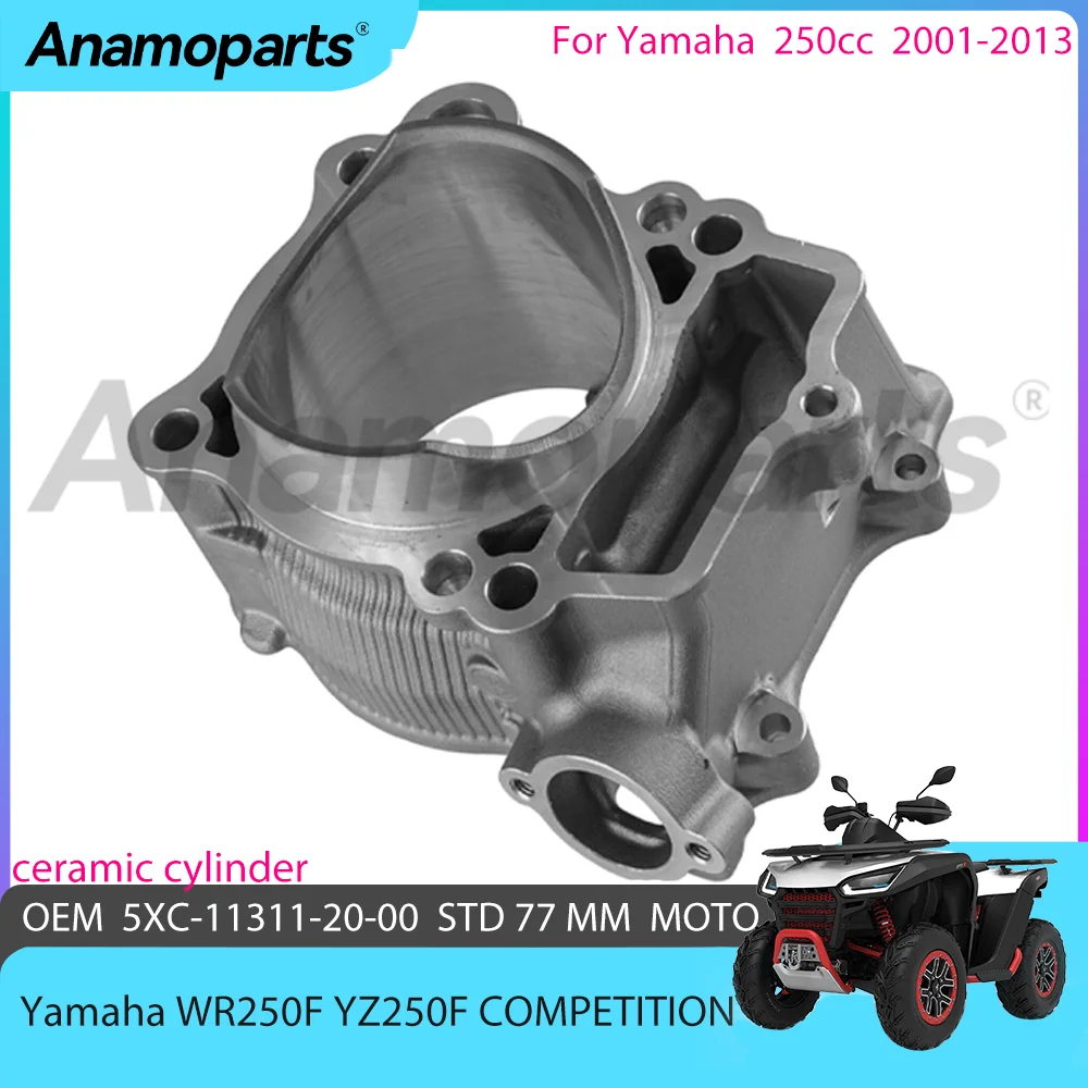 STD 77mm Motor engine Cylinder block For 2001-2013 Yamaha WR250F YZ250F COMPETITION YZ 250 CC 5XC-11311-20-00 5NL-11311-00-00