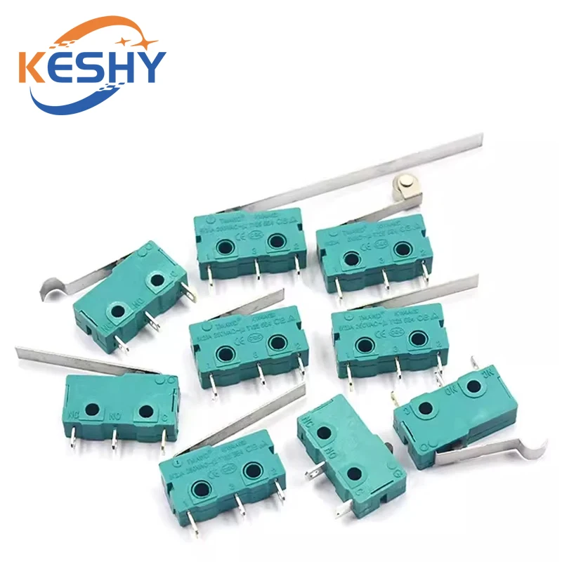 5Pcs/lot Silver Contact KW12 Micro Switch 3Pin NO/NC Mini Limit Switch 5A 250VAC Snap Action Push Micro Switches KW12 Switch