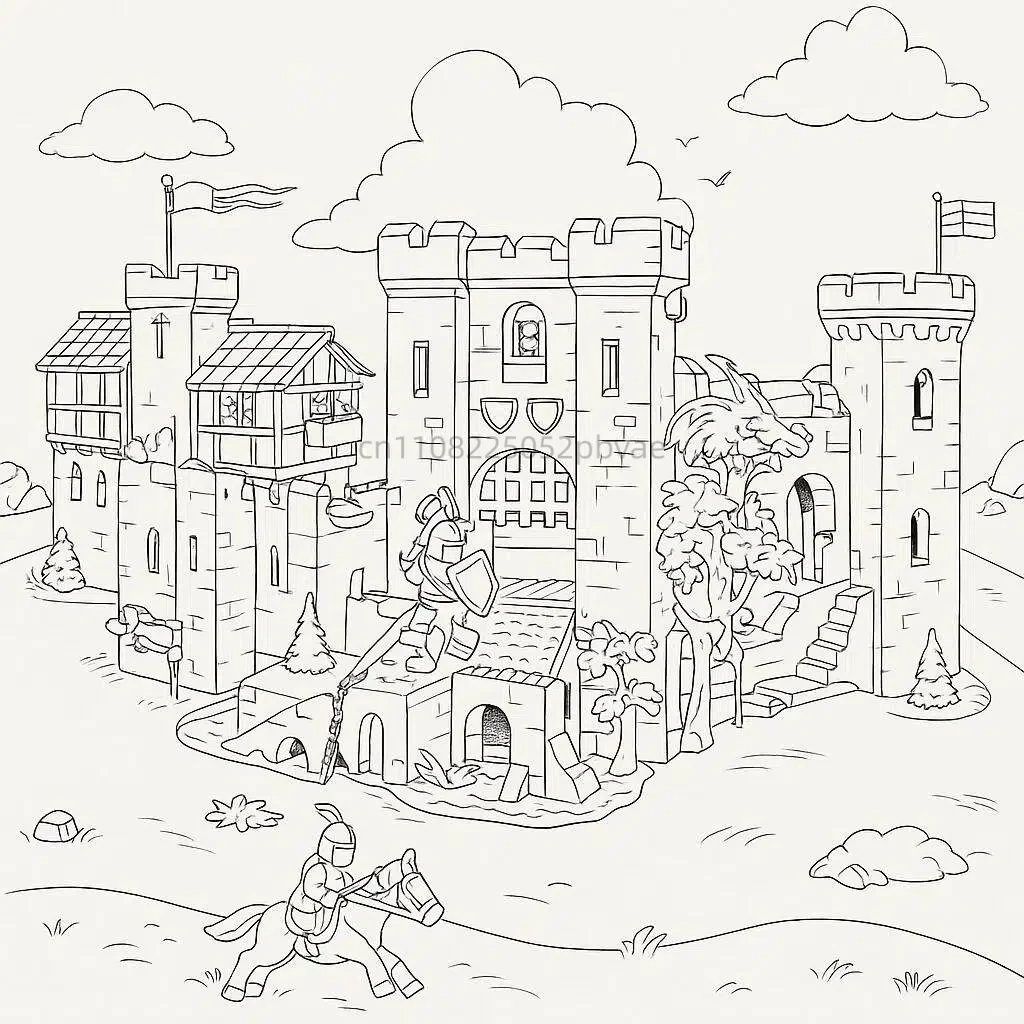 

Home decoration desktop decoration assembly bricks Medieval Lion King Knights Castle Toy Kids Birthday Christmas Gifts