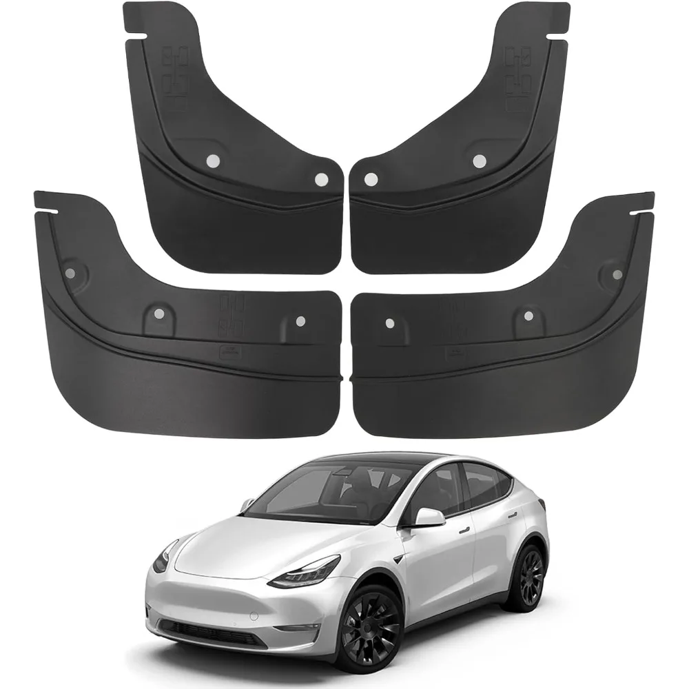 

4PCS Fender Protectors For Tesla Model Y Juniper 2025 Accessories No Drilling Splash Guards Thicker TPE Mud Flaps 2026