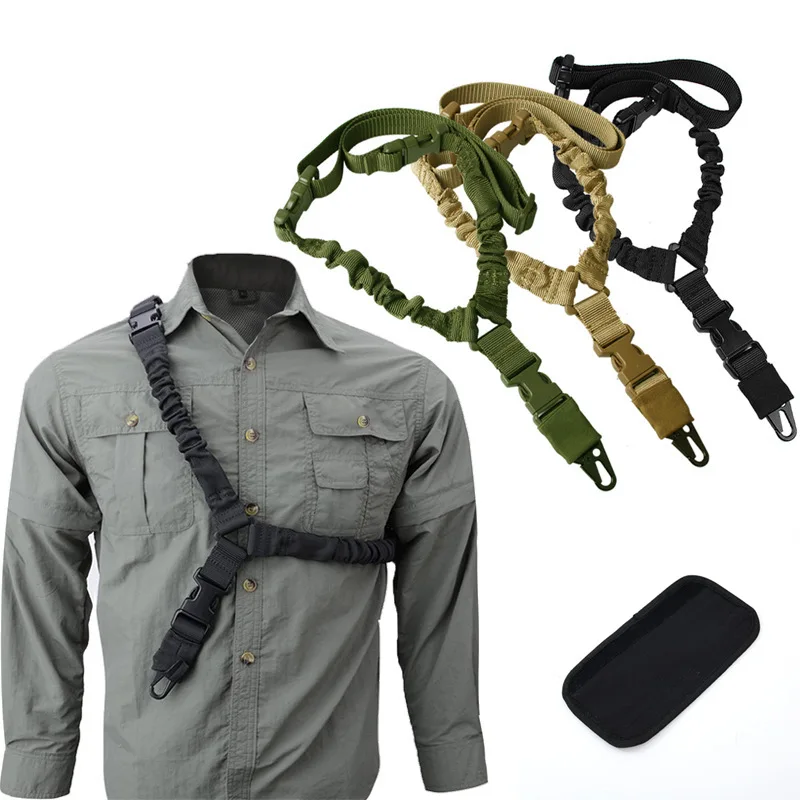 Outdoor Tactical Single Point Rifle Rope Military Sling Shoulder Strap Adjustable Shotgun Gun Strap Self Defense