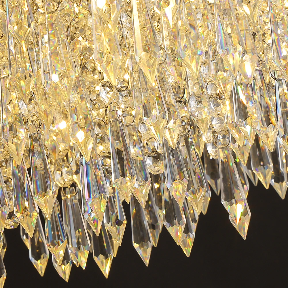 New Style Crystal Chandelier Modern Home Decoration Chandelier Luxury Chrome/gold Pendant Light Bedroom Living Room Led Lighting