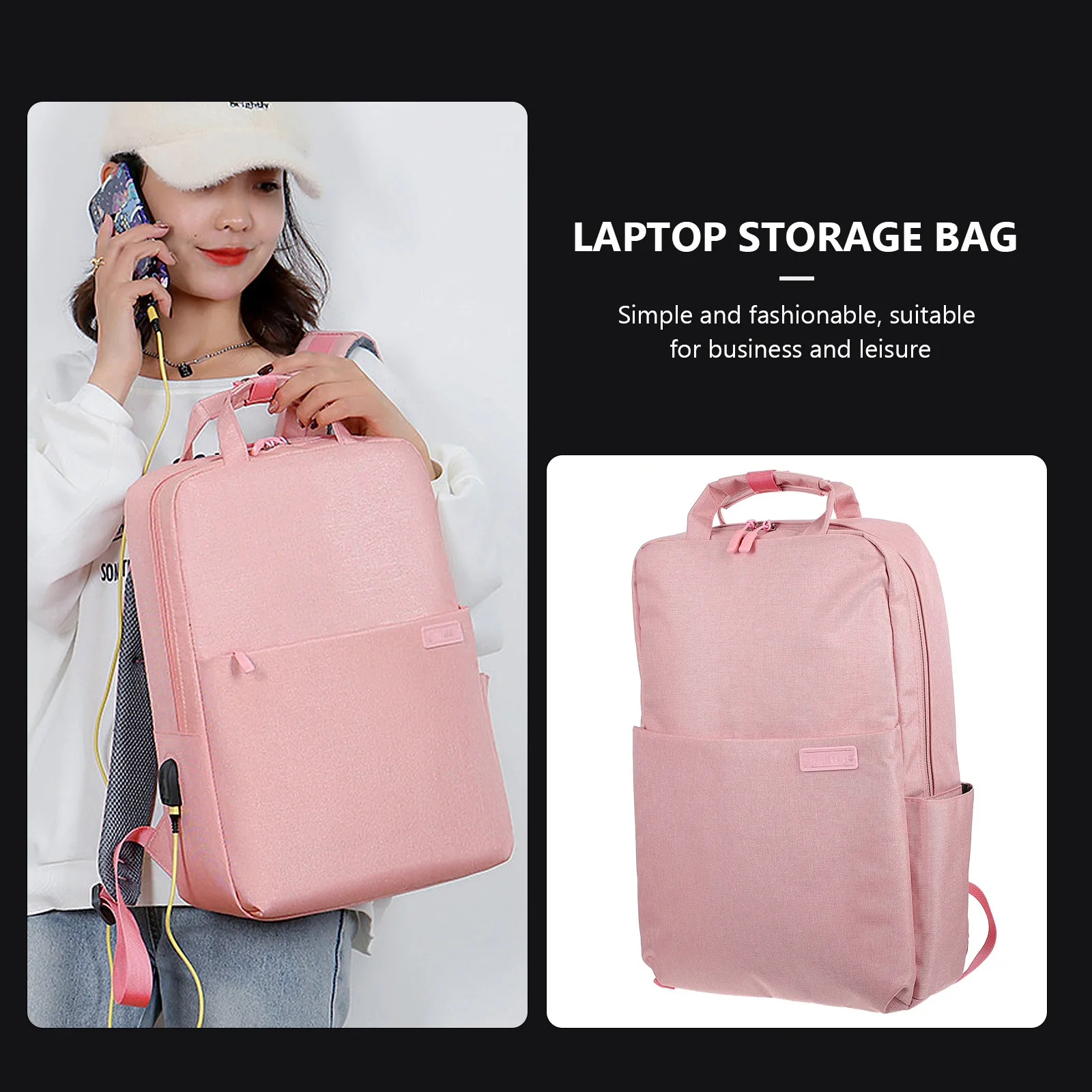 1Pcs Laptop Backpack Computer Storage Bag Large Capacity Waterproof Shoulder Bag Travel School Business Outdoor Travel