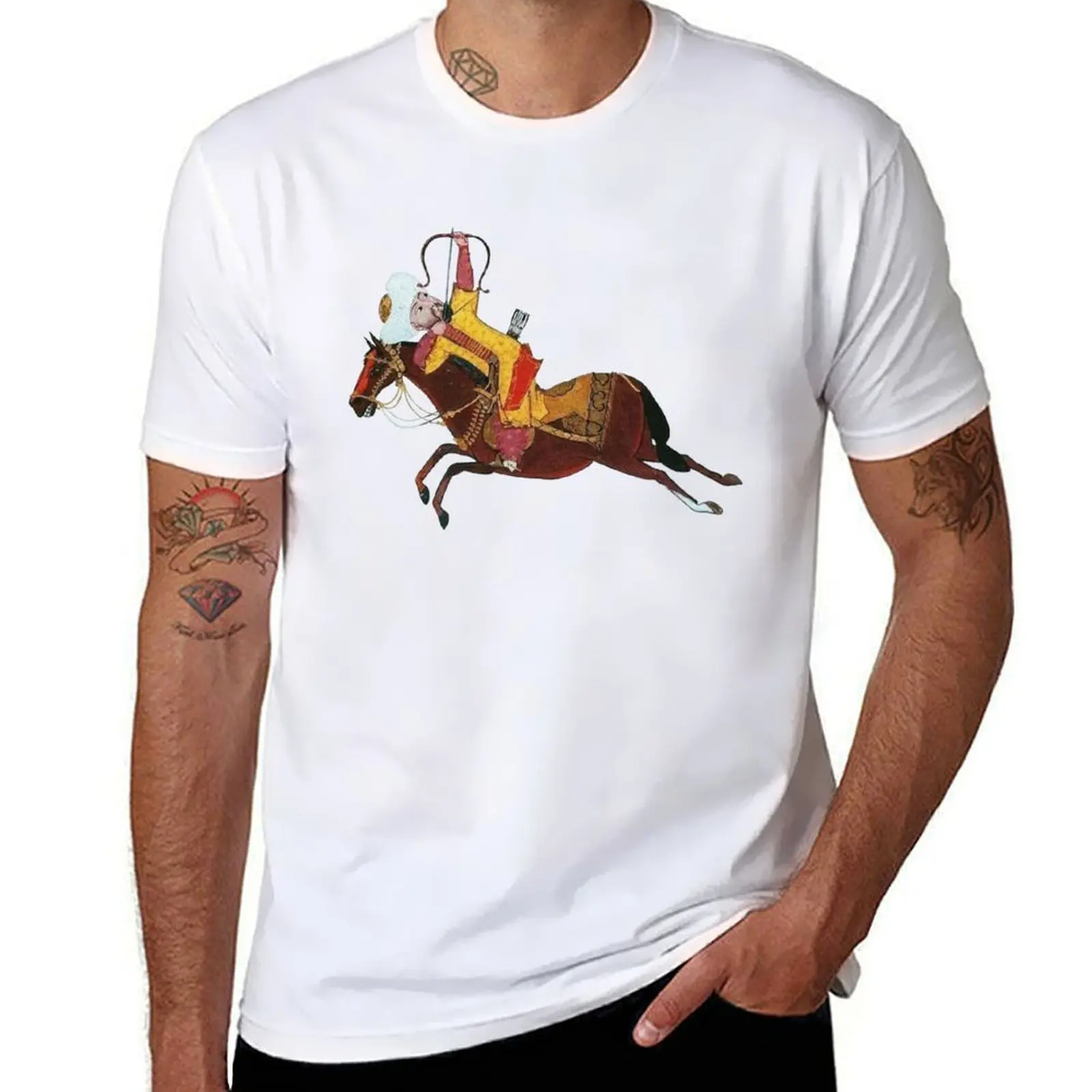 Ottoman Miniature: Horse Archer T-Shirt cotton t shirts man 100% cotton tshirt 100% t shirts cotton 100% T-shirt