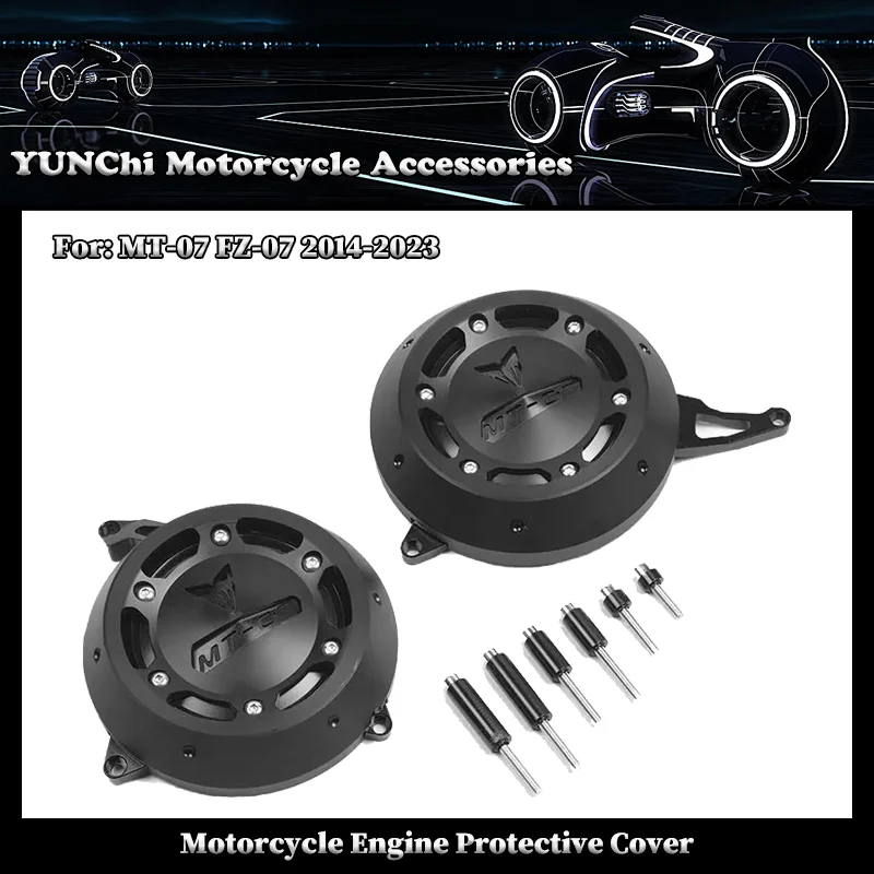

For YAMAHA MT-07 MT07 MT 07 FZ-07 FZ07 2014-2023 2022 2021 Motorcycle CNC Engine Stator Engine Protective Cover Guard Protectors
