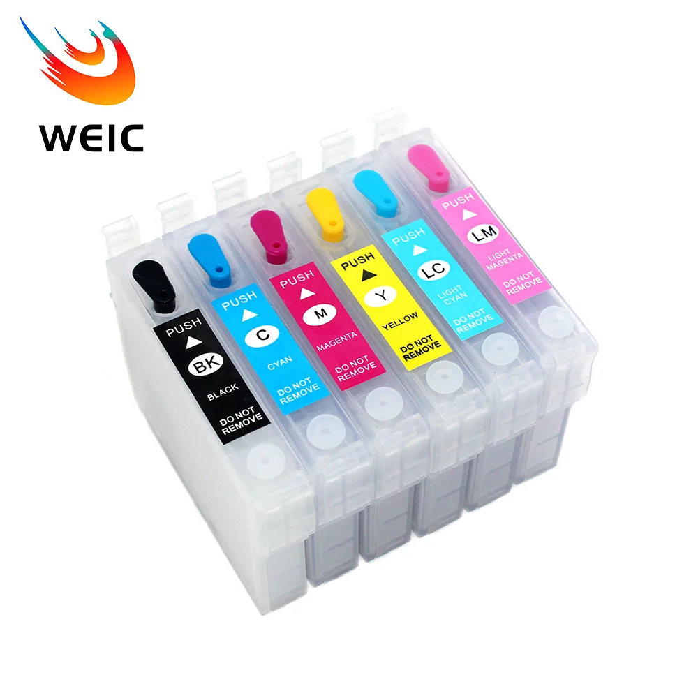 077 078 79 81 82 81N 82N 85 Refill Ink Cartridge No Chip for Epson Stylus Photo 1390 1410 1400 1430 R390 R290 PX700W PX800 1500w