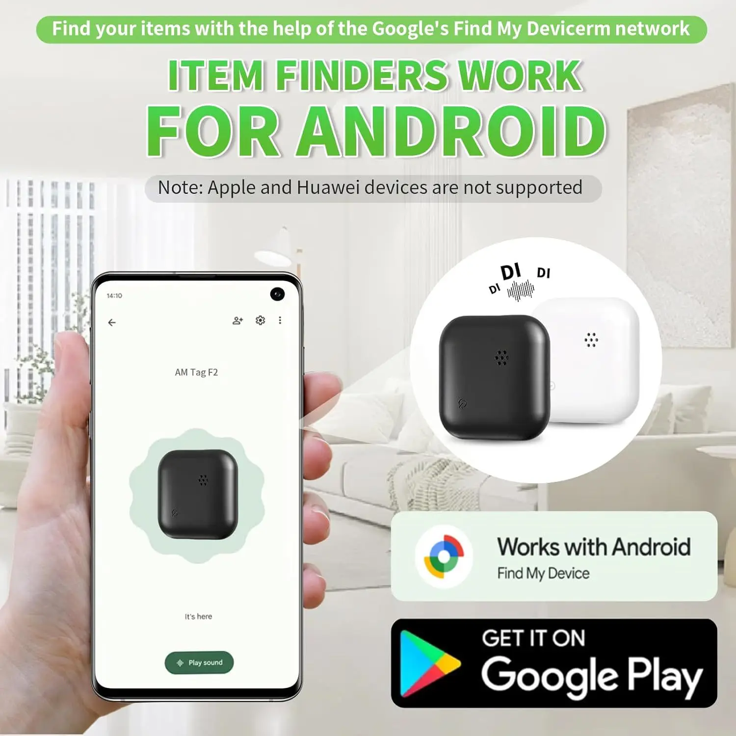 Traceur GPS pour Android Google Antilost, trouver mon appareil, Bluetooth, étiquette Anti-perte, Mini localisateur pour clé de voiture, portefeuille pour animaux de compagnie, détecteur intelligent