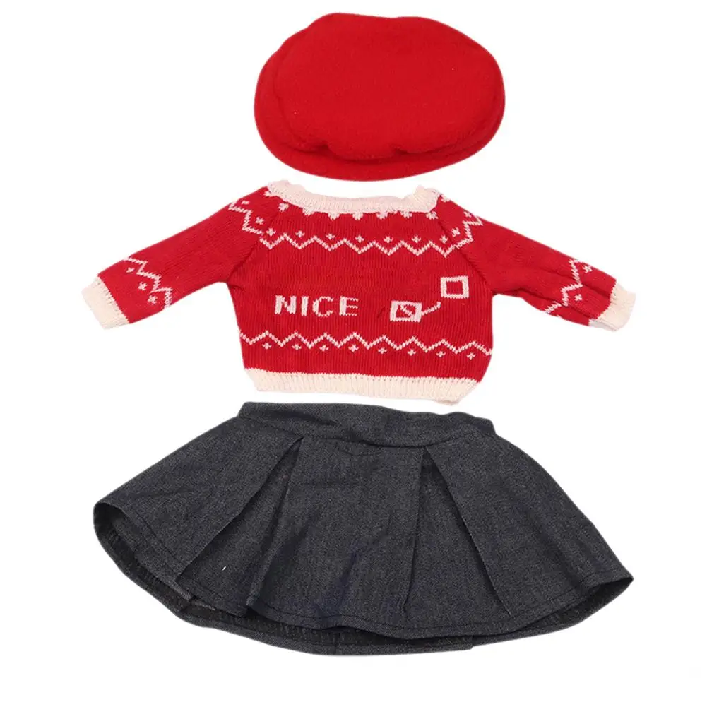 Vestiti per le bambole Abbigliamento natalizio per abito da bambola da 18 pollici Costume da Babbo Natale per il nuovo bambino per America Girl Reborn Regalo fai da te per ragazza