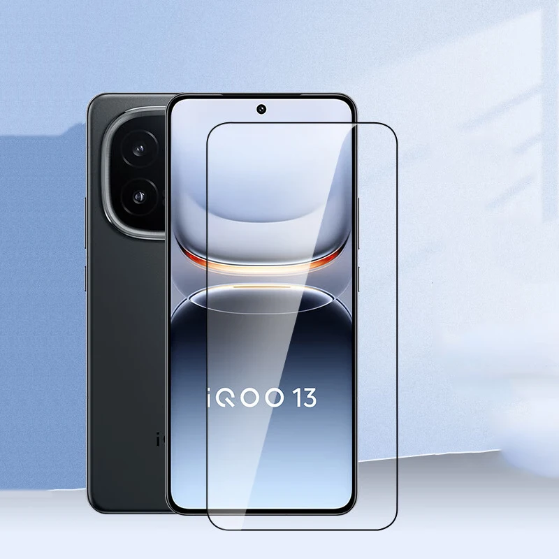 For Vivo iQOO 13 9H Tempered Glass Protective Screen Protector For iQOO13 Black Edge Full Cover Protective Film