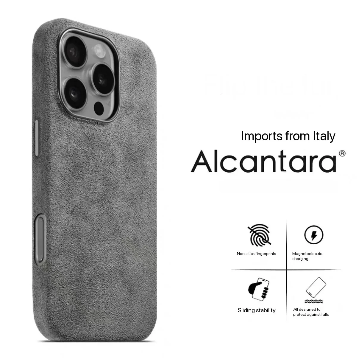 100% Italiaans ALCANTARA hoesje voor iPhone 16 15 17 Pro Max Air met MagSafe magnetische luxe cover Supercar suède lederen achterkant hoesje