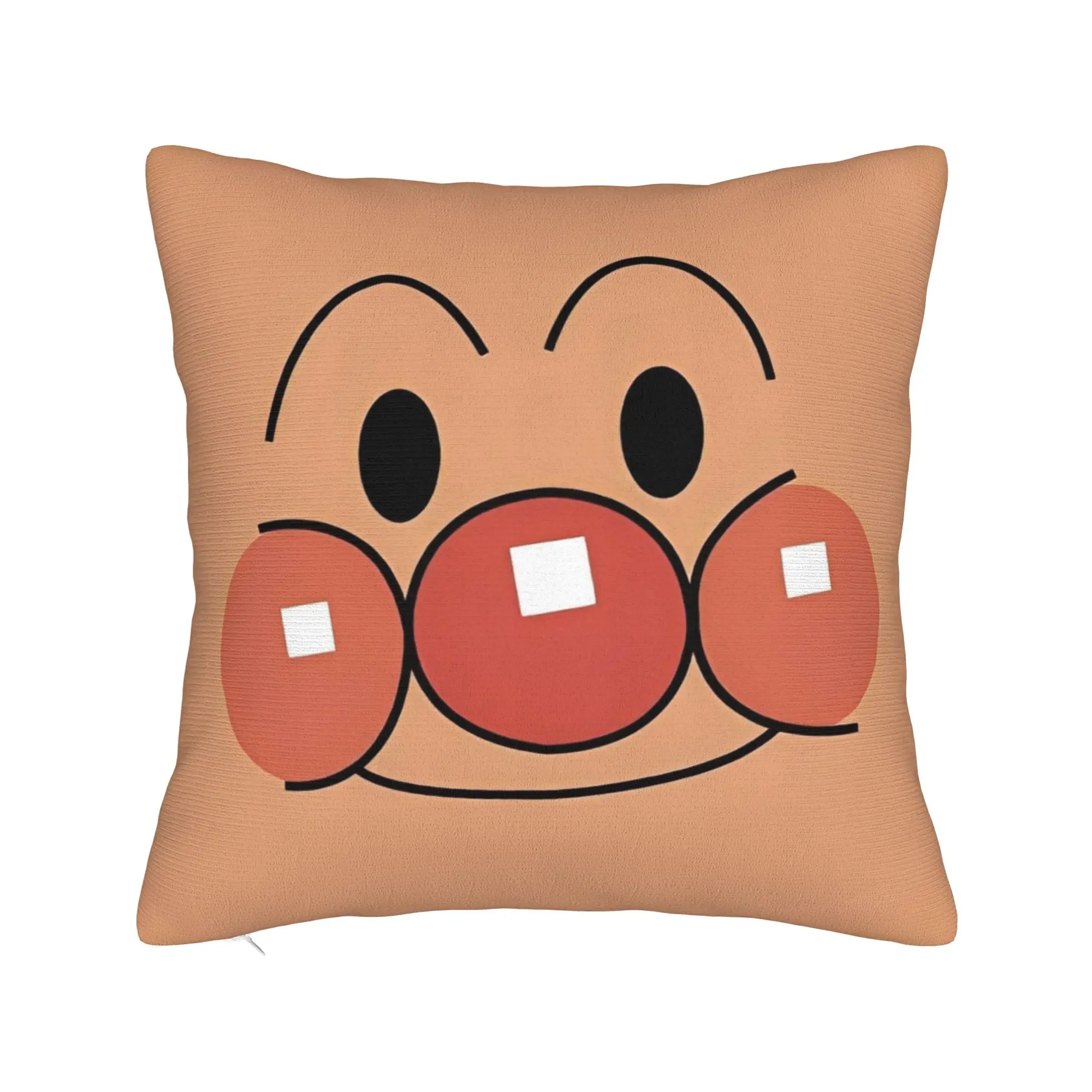 Funda de almohada cuadrada de dibujos animados Baikinman Dokinchan, fundas de cojín personalizadas Anpan Man, funda de almohada decorativa para sala de estar de 18"