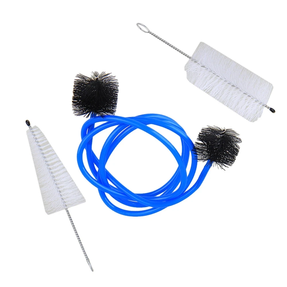 Nylon Trumpet Cleaning Snake Brush Valve Casing Brush Maintenance Care Kit