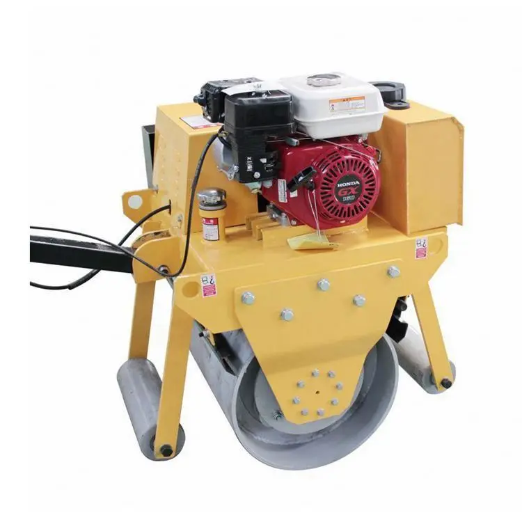 Factory  Hydraulic Walk Behind Mini Single Double Drum Compactor Paver Roller Concrete Road Leveling Machine
