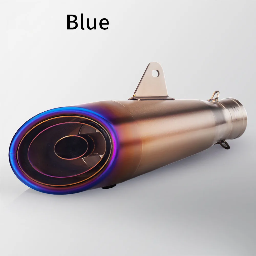 

Three Layer 51MM Motorcycle Exhaust Muffler Tail Pipe Full Stainless Steel Universal For Ninja250 ZX6R R15 CBr650r MT07 Three L