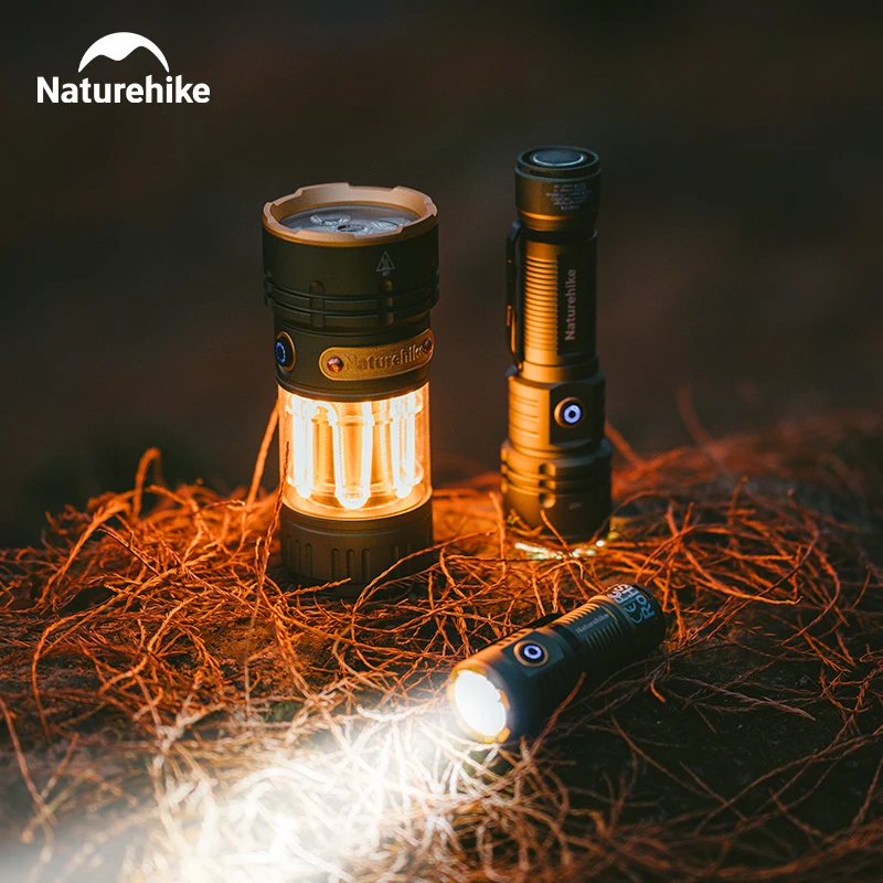 Naturehike High Power Led Flashlights Camping Outdoor Ultralight Waterproof 250M Irradiation Range Ambient Light Multifunctional