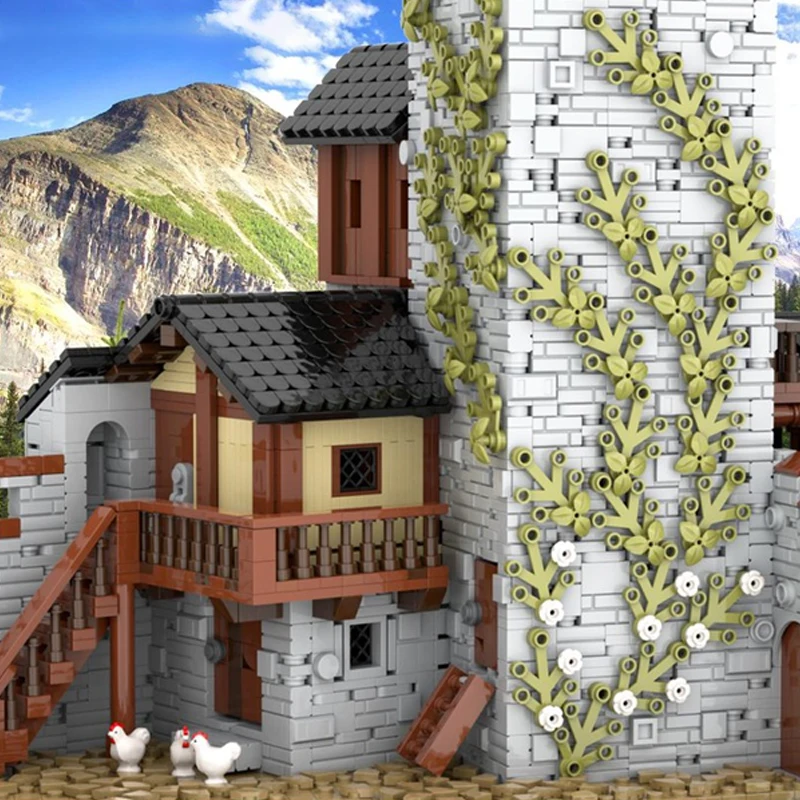 15539PCS MOC Alpine Castle Building Austrian Historic Architecture DIY Model Building Blocks Birthday Toys Gift