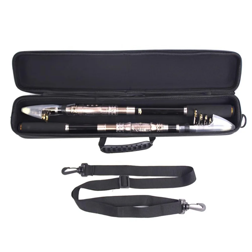 حقيبة الصيد المحمولة مع حزام الكتف الصيد رود السفر حمل حقيبة إيفا للصدمات قصبة صيد خشبية حقيبة التخزين لأدوات الصيد