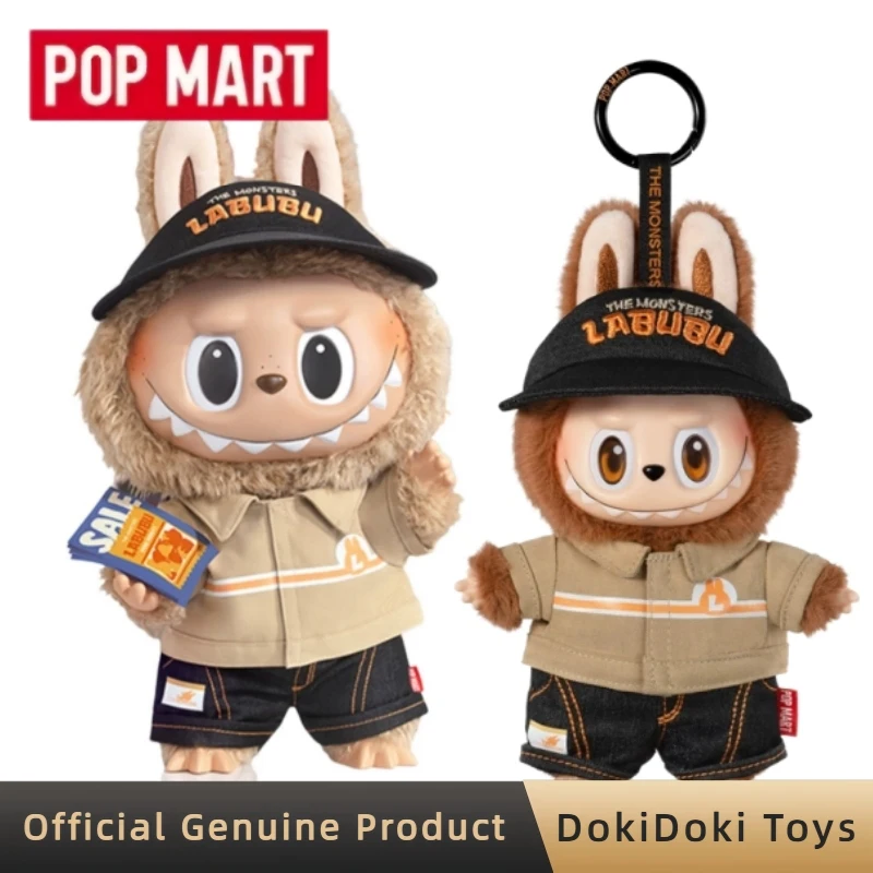 

POPMART Labubu The Naughty Cashier: Виниловая плюшевая кукла из серии Wacky Mart, подвеска-фигурка, коллекционная трендовая игрушка, подарок, слепая коробка