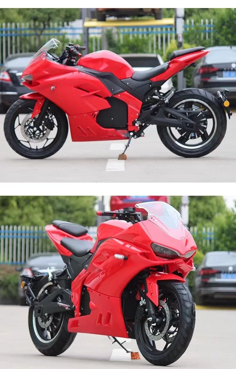 كاليكو دراجة نارية سباق كهربائية عالية السرعة للطرق الوعرة 72 فولت مخصصة مع نطاق 200 كيلومتر #6