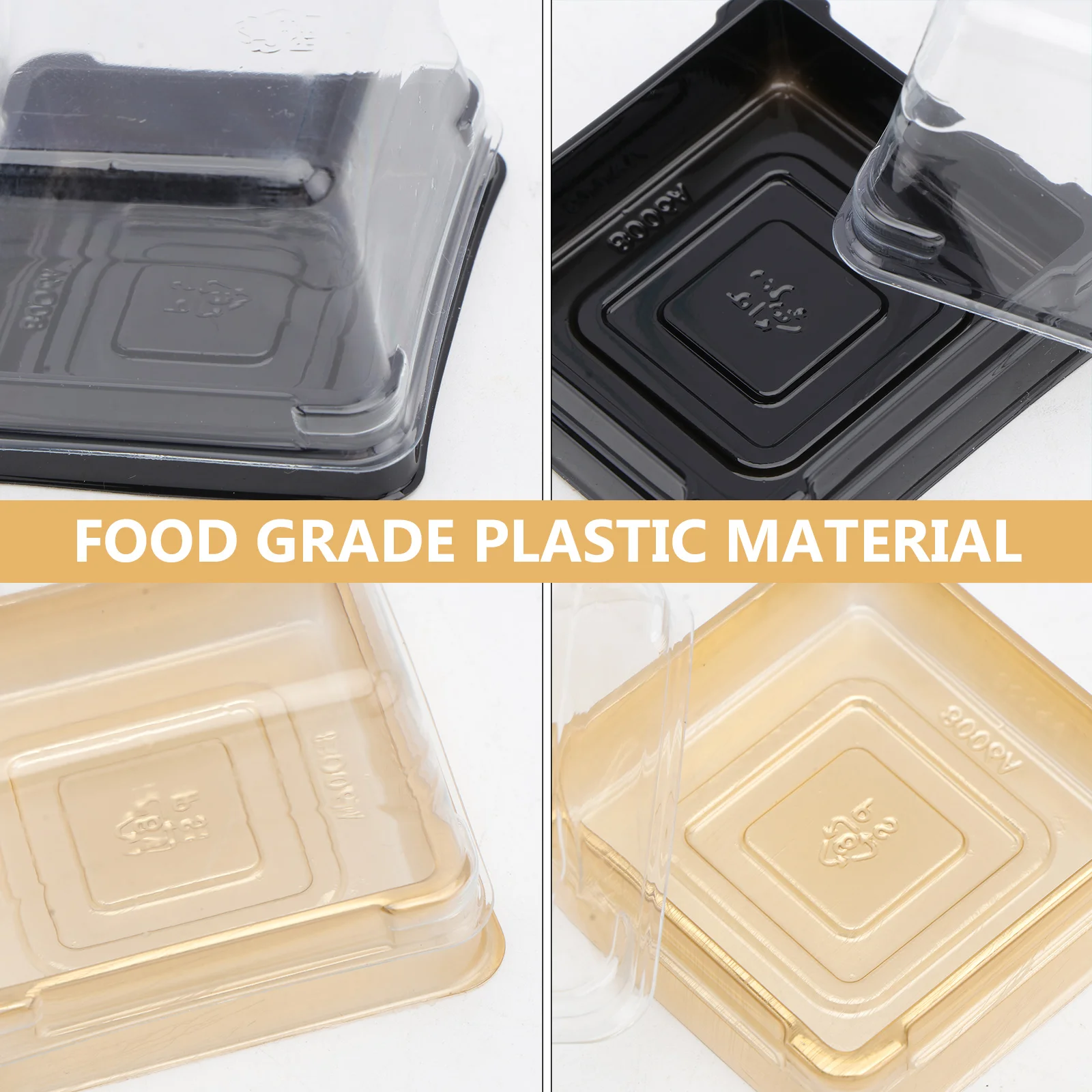 

100PCS Moon Cake Trays Plastic Boxes Simple Muffin Dessert Packaging Food Grade Safe Odorless Storage Cases