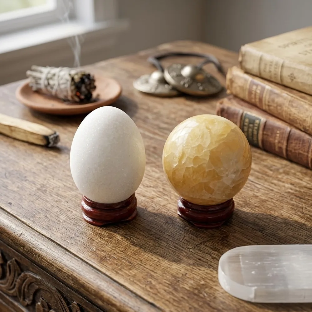 Mini Crystal Ball Wood Pedestal Stand, Natural Wooden Holder for Magic Sphere, Egg, Statue Display Desktop Ornament