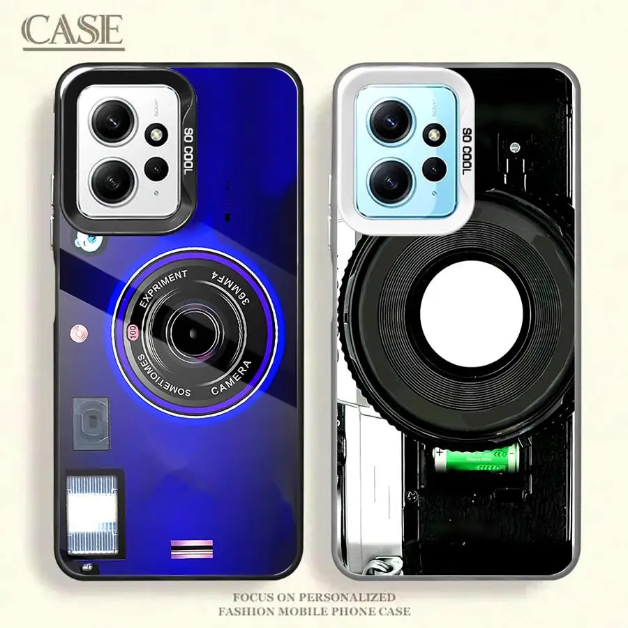 Retre Camera Phone Case for Xiaomi Redmi Note 12S 11s 13 11 Pro Plus 10 Pro 12 Pro 10s Soft Cover Shockproof