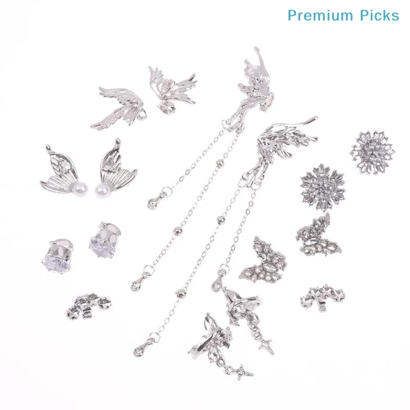 1 Pair Rhinestone Removable Clip On Earbuds Open Ear Accessories DIY Ornaments for Stylish Earphones Daily Fashion Scenario