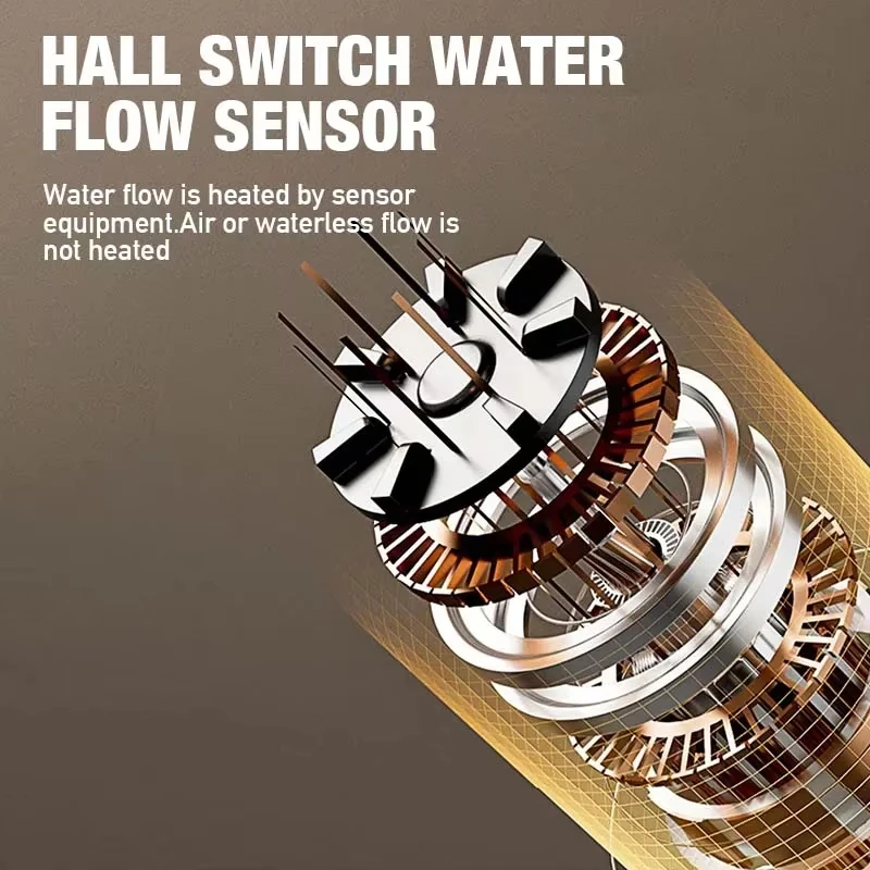 Aquecedor de água instantâneo 5500W 220V inteligente montado na parede chuveiro elétrico tankless aquecedor de água instantâneo termostato para banheiro cozinha