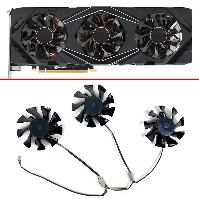 

3PCS Cooling Fan 75MM 4PIN GA82S2H RTX2070 2080TI S GPU FAN For GALAX KFA2 GeForce RTX 2080Ti RTX 2080Ti S Video Card Fans