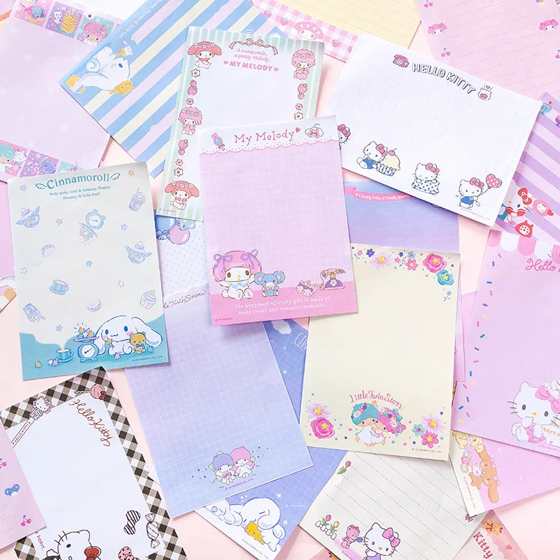 New Style Cute Cartoon Sanrio Cinnamoroll Kuromi Note Book Melody Note Memo Hand Account Decoration With Stickers Notepad Gift