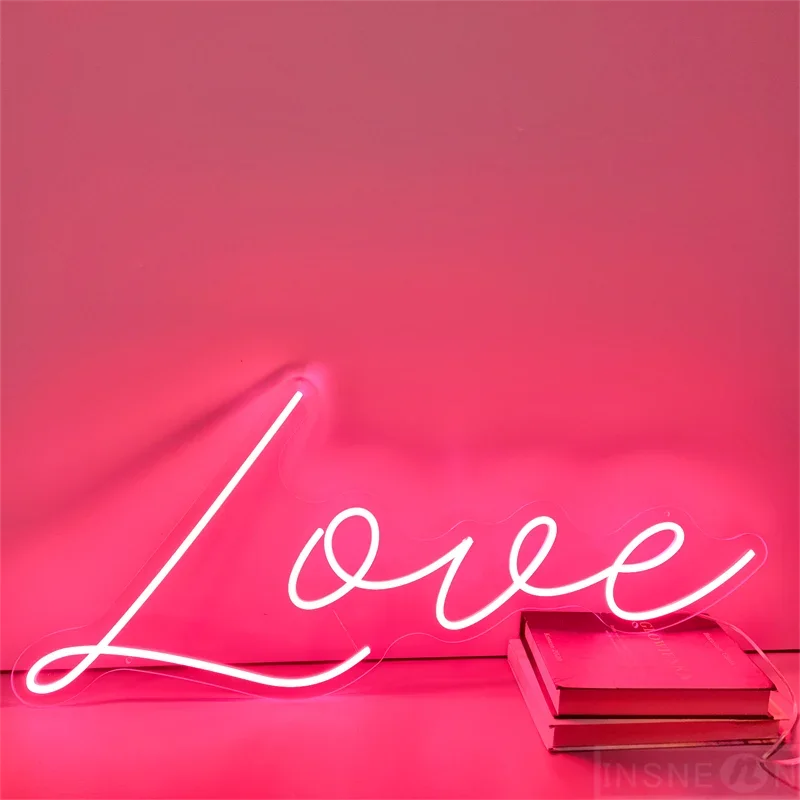 

Led Neon Sign Love Flex Neon Light Wedding Aesthetic Decorations Neon Signs Room Bar Party Wall Decor LED Night Lights USB Power