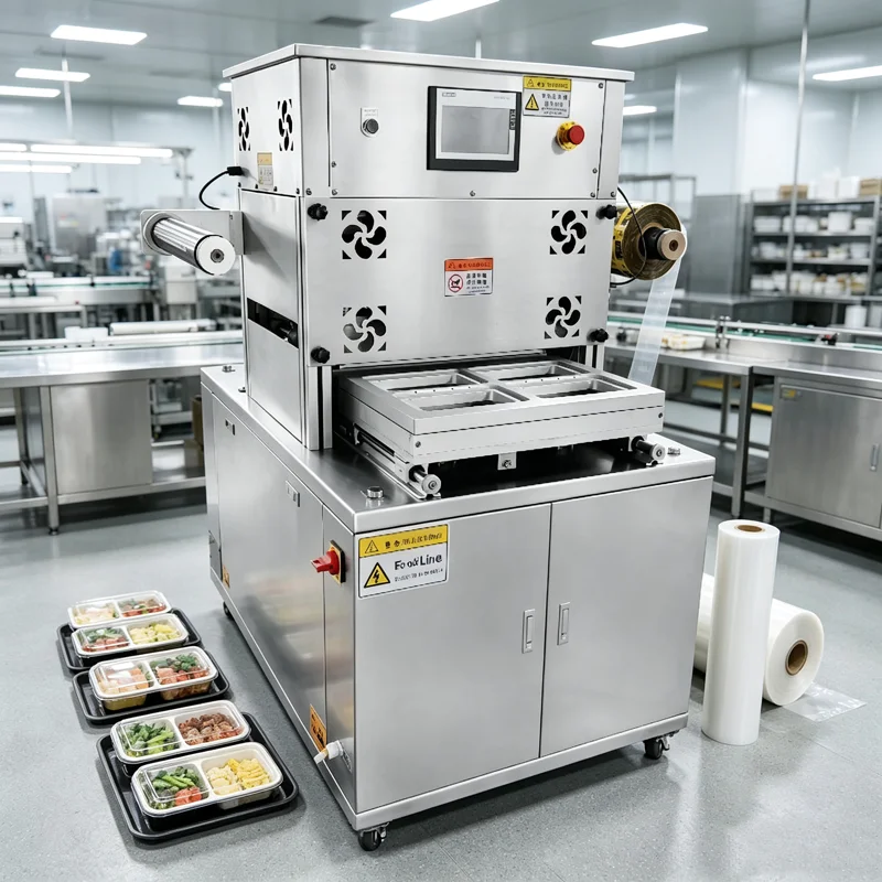 Modified Atmosphere Packaging Machine Rotary Type Gas Flush Sealer High Speed Meat Plant Customized