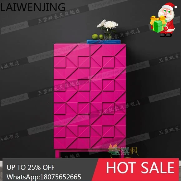 

HLZ Personalized Creative Sideboard Storage Cabinet Colorful Entryway High Cabinet Simple Modern