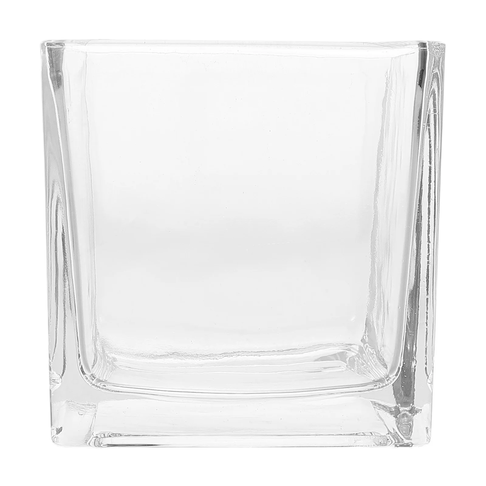 

Square Clear Vase Cube Shape Modern Flower Vase for Hydroponic Plants Tabletop Display Wedding Centerpieces Home Decor