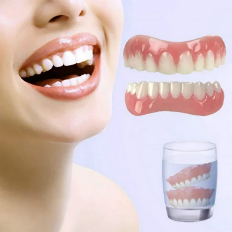 Sdottor Upper With Lower Dentures Perfect Smile Veneer Denture Toothpaste Oral Hygiene Tool Denture Instant Smile Dental Cosmeti