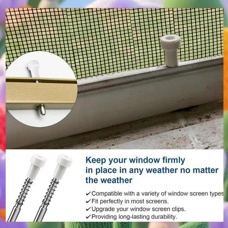 

30 Pack Window Screen Plunger Latches 5/32 Inch X 1-1/2 Inch,For Aluminum Window Screens,Plunger Latch Clips-ABXK