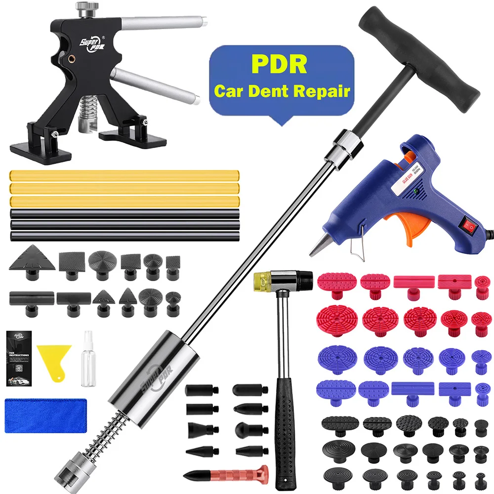 Super PDR Auto Gereedschap Deuk Reparatie Kits, Professionele Auto Body Hagel Hagel Reparatie Tool, Verveloos Auto Uitdeuken Puller Gereedschap