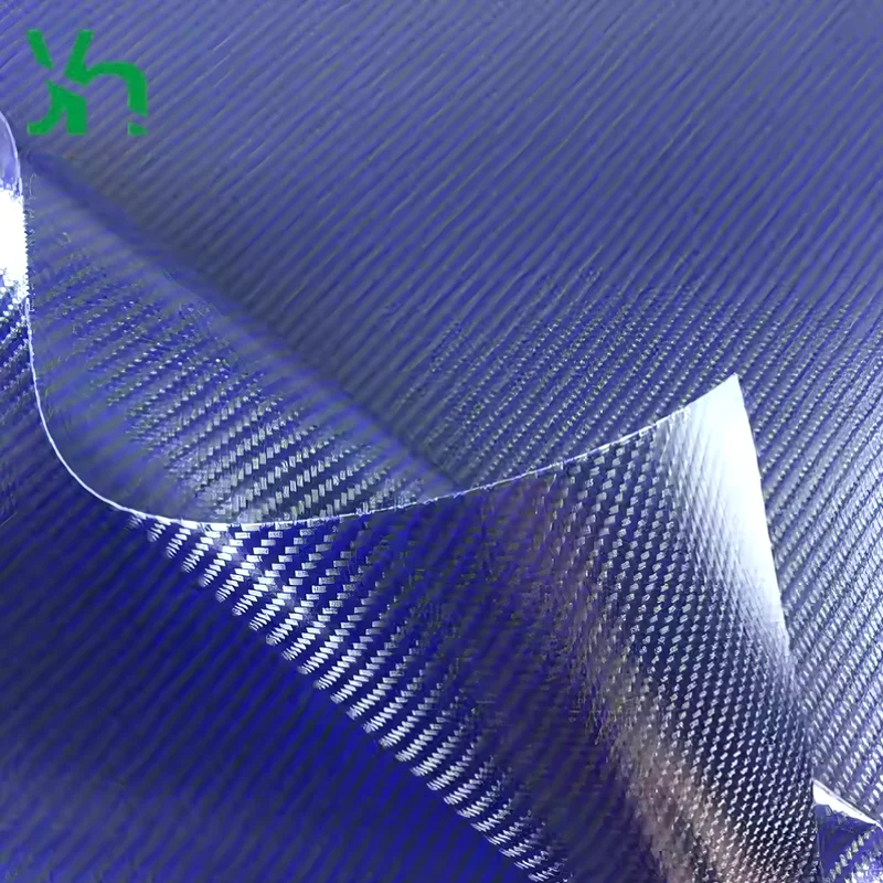 ألياف الكربون الهجينة باللون الأزرق والأسود مع نسيج جلدي 3k200g - مثالية لمشاريع DIY الراقية والتعديل التقني #1