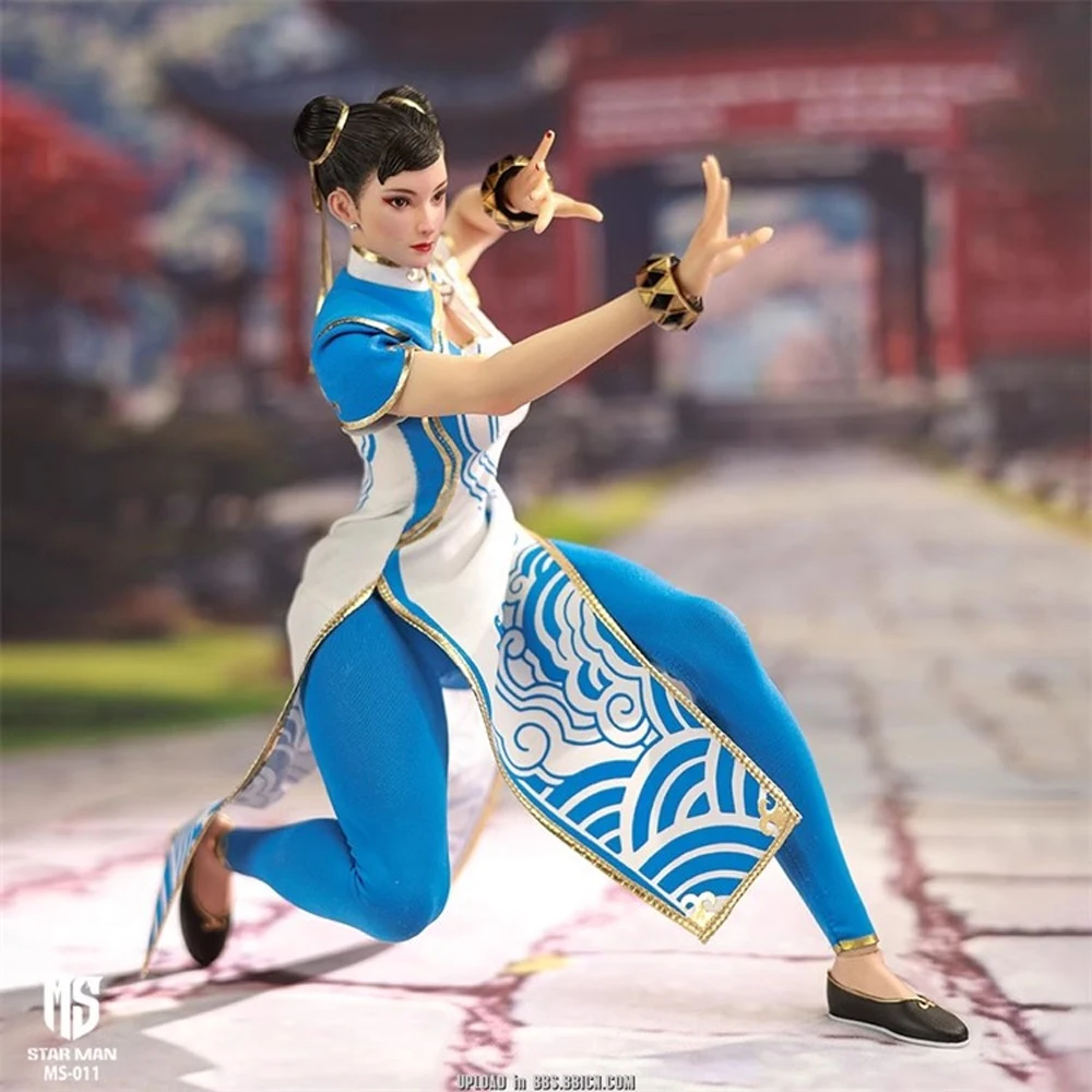 2025 Q1 STAR MAN MS-011 1/6 Chunli Blue Cheongsam Ver. Action Figure Full Set 12'' Female Soldier Figure Model Collectible Model