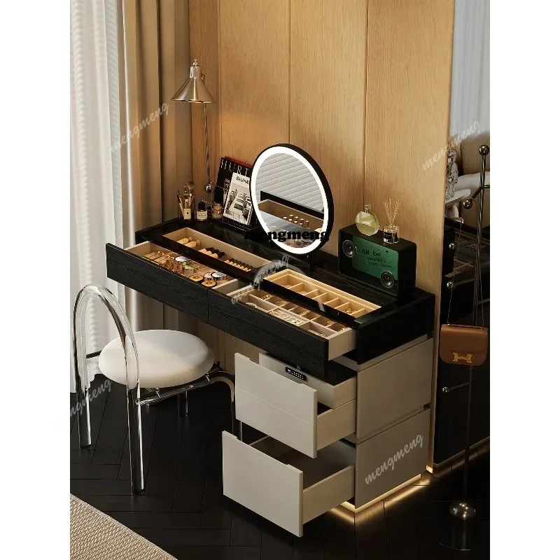 

Italian minimalist dresser chest cabinet integrated small apartment bedroom premium makeup table locker