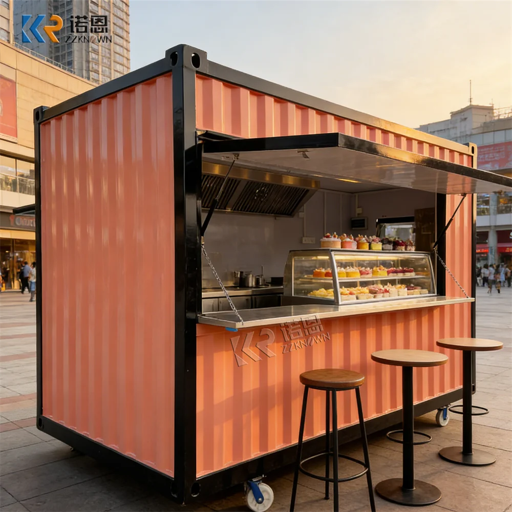 Prefab Coffee Container Kiosk Bar Mobile Restaurant Kitchen Mobile Container Bar Fully Equipped